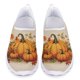 thumbnail image 1 of Nuevos zapatos planos con estampado de calabaza de Halloween para mujer, zapatos casuales deportivos clásicos para exteriores, zapatos de malla transpirables para verano y otoño, 1 of 5