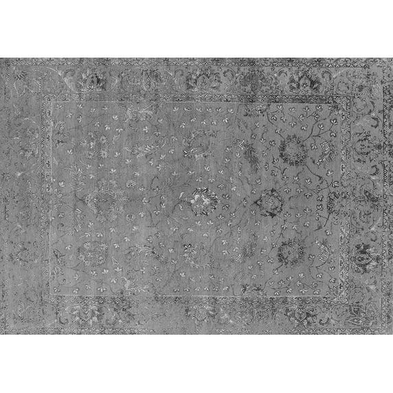 Ahgly Company Indoor Rectangle Oriental Gray Industrial Area Rugs, 3' x 5'