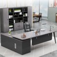 thumbnail image 4 of Corner L Shaped Office Desk School Floor Free Shipping Supplies Computer Desks Shelf Standing Escritorios De Ordenador Furniture My Lux Decor Round, 4 of 22