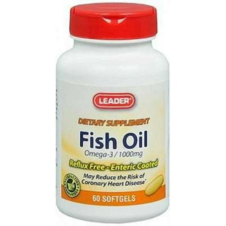 Leader Fish Oil Enteric Coated Softgels, 1000mg,