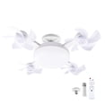 thumbnail image 2 of BotaniNest Socket Fan Light Screw In Ceiling Fan With Remote Control Light Bulb Dimmable 3 Color Temperatures & 3 Wind Speeds E27 Screw In Installation For Bedroom Kitchen Garage (4 Head), 2 of 7