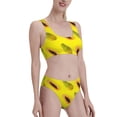 thumbnail image 4 of High Waisted Bikini Sets For Women, Papaya Tropical Yellow Swimsuits Tummy Control, Two Pieces Bathing Suit, 4 of 8