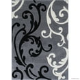 thumbnail image 2 of Grey Allstar with White and Black Floral Design Modern Geometric Area Rug (5' 2" x 7' 2"), 2 of 7