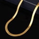 thumbnail image 5 of GOOHOCHY Collar de cadena de serpiente plana de 20 pulgadas chapado en oro Collar de 3 mm de ancho Collar de joyería de moda, 5 of 6