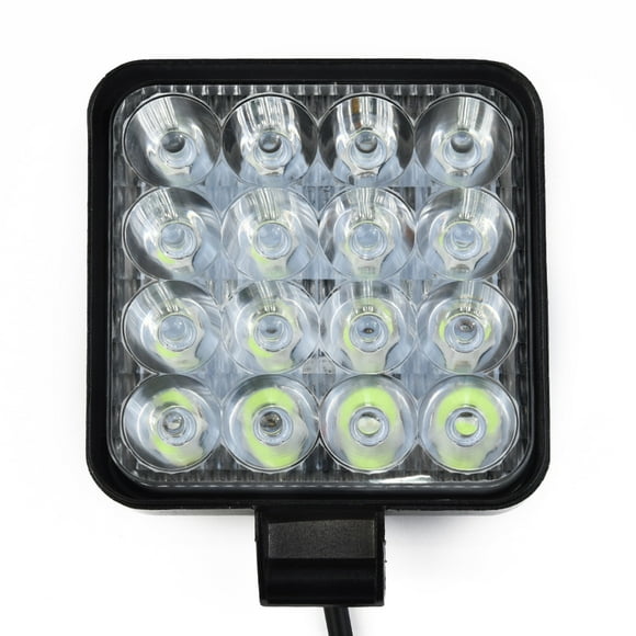 Barre Lumineuse de Travail Auto Ampoules Super Lumineuses Tout-Terrain 12V 24V 48W 16-Led Faisceau d'Inondation Pièces Extérieures Lampes