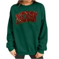 thumbnail image 3 of Womens Plus Size Christmas Sweatshirts 3/4 Length Sleeve Tops Xmas Graphic Christmas Top Funny Causal Christmas Shirt Tops Fleece Xmas Holiday Top, 3 of 6