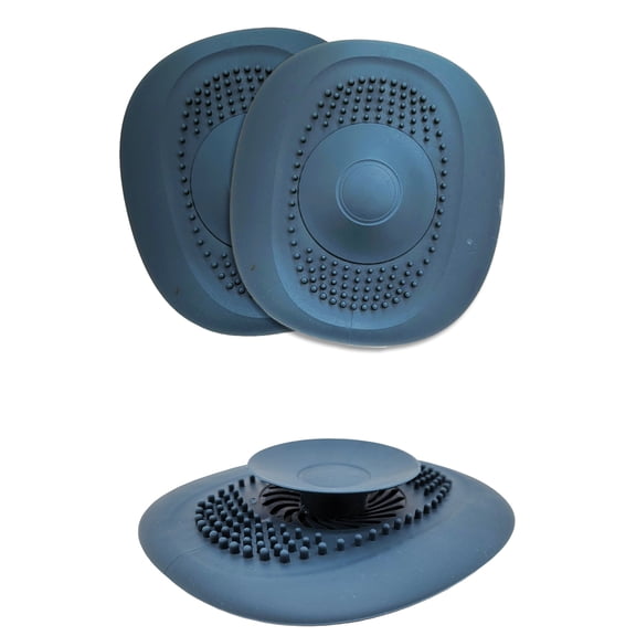 2-Pack Simply Good Universal Fit Silicone Drain Plug and Strainer - For Sink, Shower or Tub