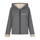 thumbnail image 5 of Ailaofu Women's Plus Rope Detail Oversized Hoodie Sherpa Zip Up Jacket, 5 of 7