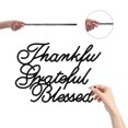 thumbnail image 3 of 1pc Laser Cut Basswood Wall Sculpture for Home Decoration Kitchen Supplies Word Thankful grateful Blessed Black 250x300x5mm, 3 of 7