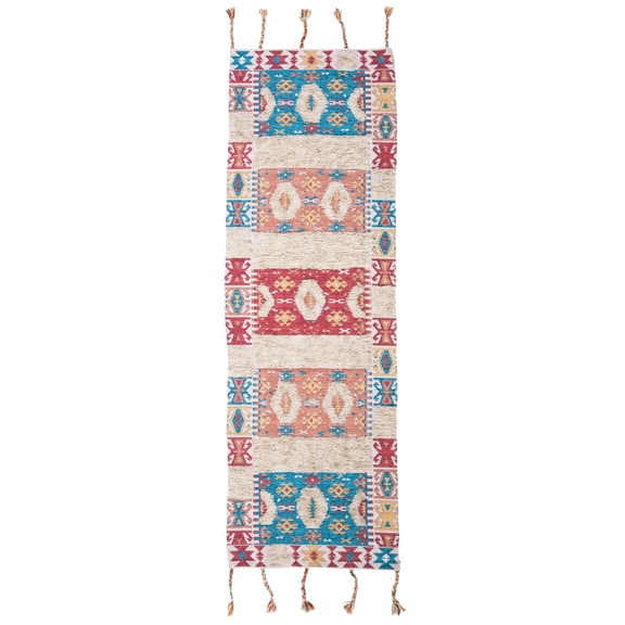 Safavieh Handmade Saffron Jera Modern Tribal Cotton Rug 2'3" x 8' Runner 8' Runner Runner, Rectangle