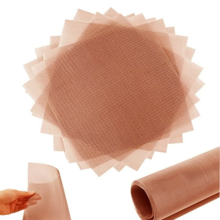 

10 Pack 60 Mesh 99.9% Pure Copper Screen Woven Mesh Screen Copper Mesh Cloth Fine Mesh 5.9x5.9 Inch