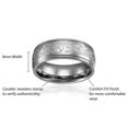 thumbnail image 4 of Mens Wedding Band in Stainless Steel 8MM Classic Domed Ring with Carved Florentine Design, 4 of 4