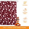 thumbnail image 3 of Pink Pumpkins Fall Shower Curtains for Bathroom, Autumn Thanksgiving Botanical Blush Pink Waterproof Fabric Shower Curtain, Decorative Bathroom Curtain for Bathtub, 72"x72", No Hooks Included, 3 of 9