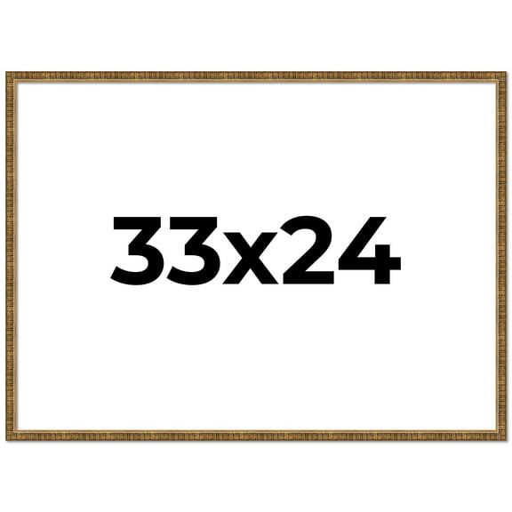 33x24 Frame Gold Picture Frame - Complete Modern Photo Frame Includes UV Acrylic Shatter Guard