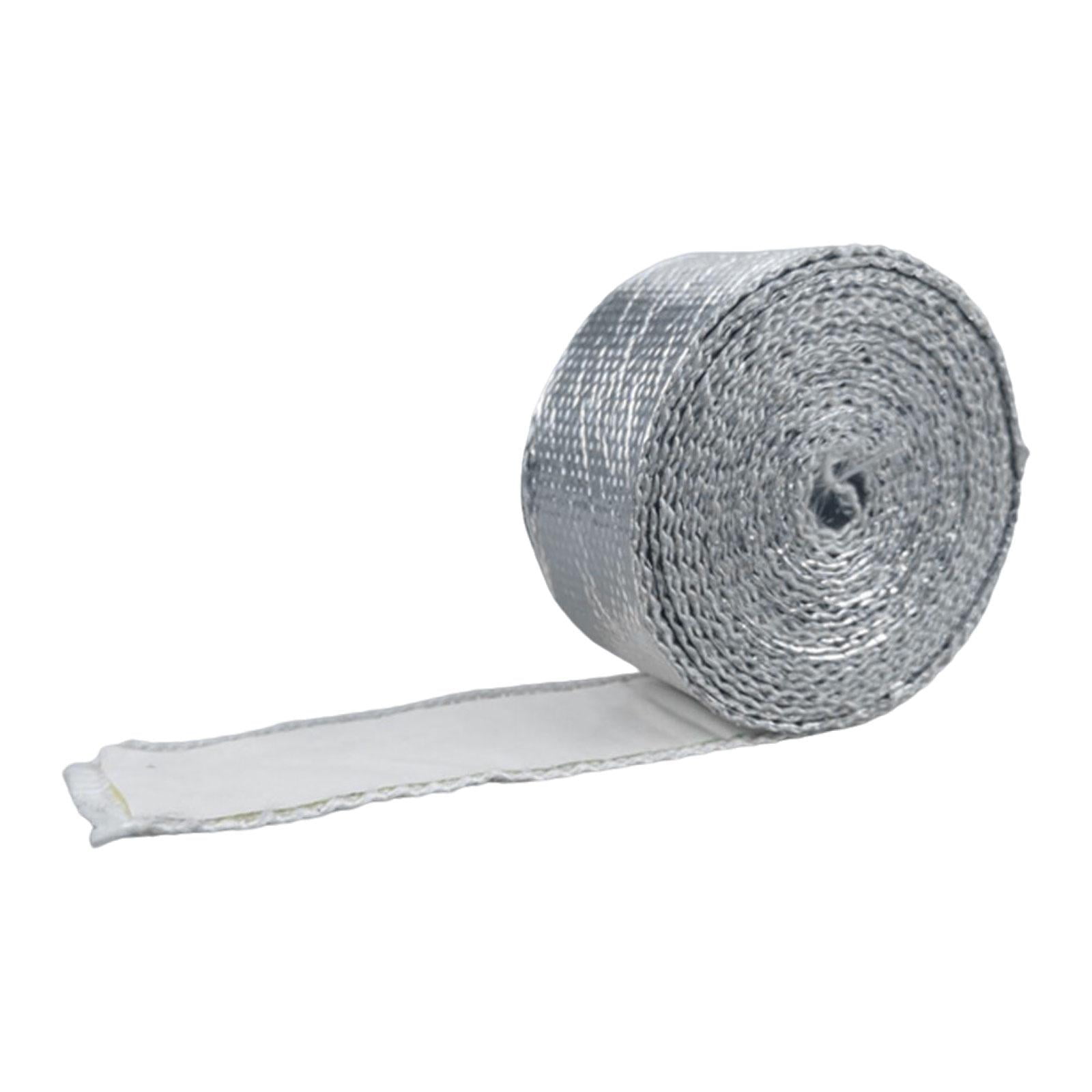 Miulika Fiberglass Aluminum Foil Tape High Temp Heavy Duty Multipurpose Sturdy Thermal Insulation Adhesion for Furnace Repair Ducting 1.5mmx50mmx5m