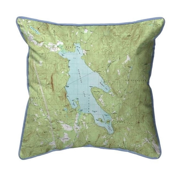 Betsy Drake ZP794 22 x 22 in. Newfound Lake, NH Nautical Map Extra Large Zippered Indoor & Outdoor Pillow
