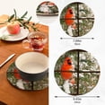 thumbnail image 2 of SKYSONIC Window Red Cardinal Bird Pot Holders Trivets, 2 Pcs Heat Resistant Trivets,Christmas Candle Cotton Thread Weave Mats for Hot Pads Pans Pot Bowl Teapot for Kitchen Decor, 2 of 7