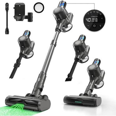 MOOSOO TD1-Mate Cordless Stick Vacuum Cleaner, 30Kpa Powerful Suction, 45 Min Runtime, LED Display, Built-in Flashlight, HEPA Filtration, Lightweight 3.13lbs for Carpets & Hard Floors