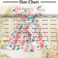 thumbnail image 3 of Bnwani Girl Dress, A Line Floral Ruffle Sleeve Boho Flower Girl Dress Red 8 T, 3 of 8