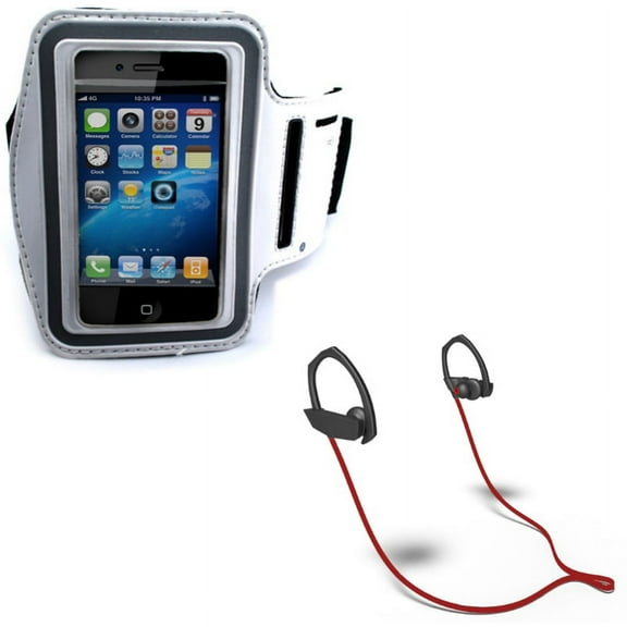 Earphones Sports Wireless Headset w Gym Workout Sports Running Armband Z6Z for LG Optimus Zone 2 Fuel - Sonim XP3