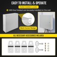 thumbnail image 4 of 16x16x6 Outdoor Electrical Enclosure Box NEMA 4X IP66 Waterproof Steel Junction Box with Lock Hinged Door and Mounting Plate, 4 of 7