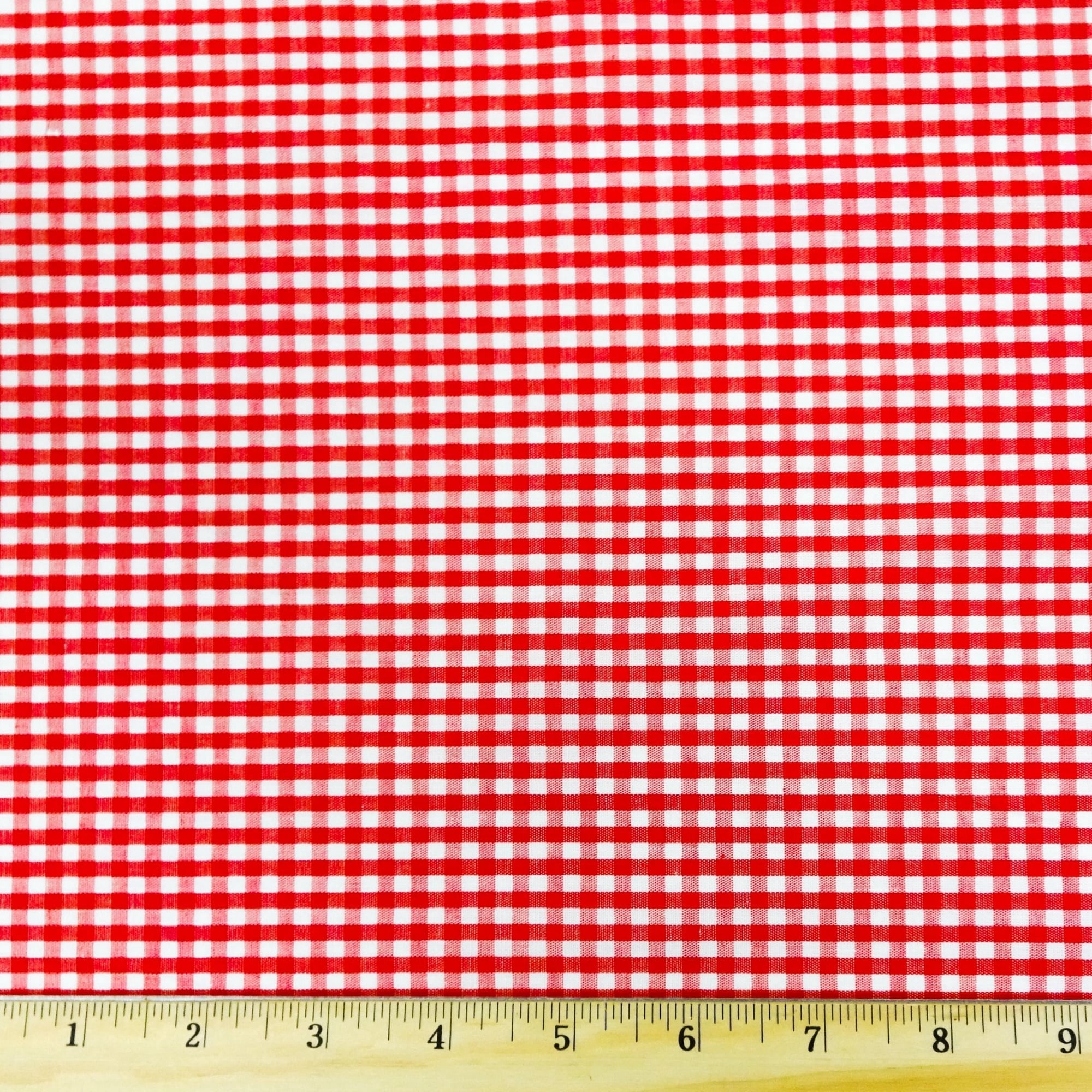 Waverly Inspirations 1 Yard Cut 100% Cotton Small Gingham Print Fabric, Poppy Red, 44" Wide for Quilting & Sewing