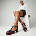 thumbnail image 4 of SACFOF Women's Low Heels Mary Jane Pumps - Adorable Vintage Shoes- Unique Round Toe Design with an Adjustable T Strap, 4 of 6