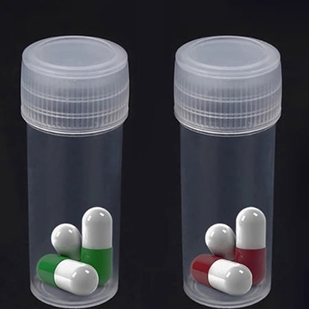 KALLORY 100 Pcs Transparent PP Sample Bottles for Storage and Laboratory Use Leak-Proof Plastic Containers