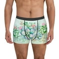 thumbnail image 4 of Wukai Succulent Print Men’s Underwear Breathable Boxer Briefs,&nbsp;Moisture Wicking & Breathable-, 4 of 7