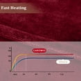 thumbnail image 5 of Heated Throw Electric Blankets, Reversible Two-Color Flannel Heating Blanket, Soft Heated Throws for Couch with 5 Heat Settings and 4 Hours Auto Shut Off,Red, 50"× 60", 5 of 7