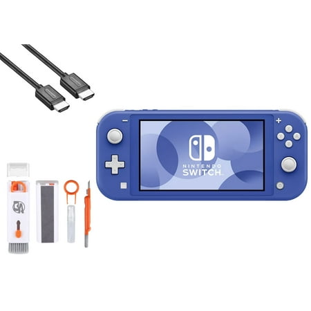 Pre-Owned Nintendo Switch Lite - Blue with BOLT AXTION Cleaning Kit + HDMI Bundle (Refurbished: Like New)