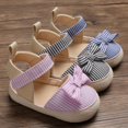 thumbnail image 3 of Seyurigaoka Baby Bowknot Prewalker Stylish Canvas Non Slip Comfortable Sandals, 3 of 8