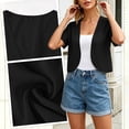thumbnail image 7 of WRFWUL Womens Chiffon Open Front Cropped Cardigans Shrug Short Sleeve Bolero Jacket Sheer Lightweight Summer Cover Up, 7 of 7
