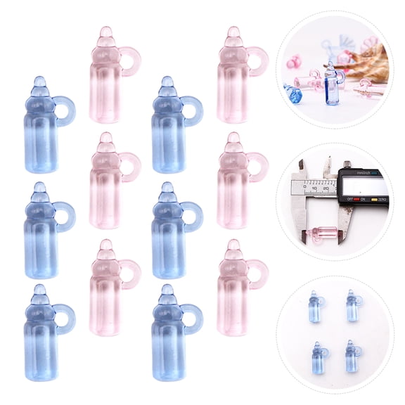 WHAMVOX  48 Pcs Acrylic Baby Bottle Decoration Bottles Decorations Newborn