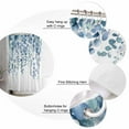thumbnail image 5 of Small Stall Shower Curtain 36x78 Inch Narrow Half Size Eucalyptus Blue Bath Curtains Bathroom Decor Farmhouse Leaves Summer Spring Waterproof Fabric Shower Curtain Set with Hooks 36 Inch, 5 of 6