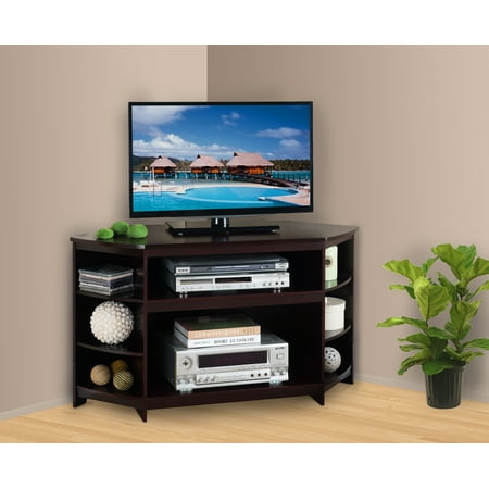 Pilaster Designs – 45″ Wood Corner TV Stand Entertainment Center With Shelves – Cherry Finish Pilaster Designs – 45″ Wood Corner TV Stand Entertainment Center With Shelves – Cherry Finish