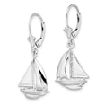 thumbnail image 2 of Auriga Fine Jewelry 925 Sterling Silver Rh-plated Sailboat Leverback Drop Earrings for Women, 2 of 6