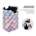 thumbnail image 3 of Yayeee Freestanding Laundry Hamper with Handle Collapsible Large Storage Basket for Clothes, Pink Art Pattern, 3 of 7