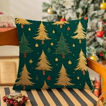 Santa Claus Pink Christmas Trees, Christmas Throw Pillow - Ultra Soft Fluffy Holiday Decor Festive Bed Sofa Couch Decor