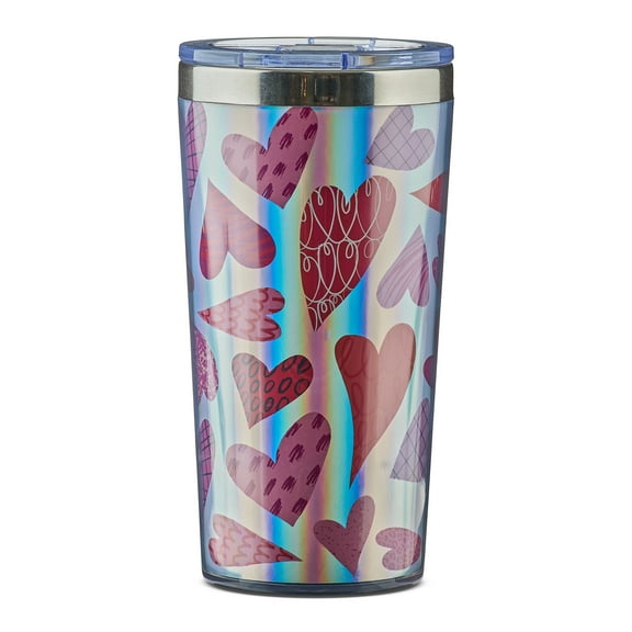 Heart Coffee Tumbler, Multicolor, 16 fl oz, Valentine's Day by Way To Celebrate