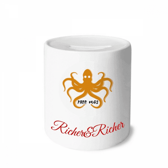Octopus Ocean Tentacle Food Rich and Rich Bank Saving Box Coin