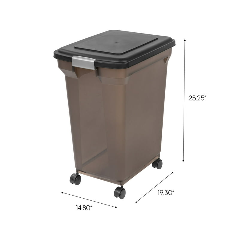 IRIS USA 67 Qt WeatherPro Pet Food Storage Container with Casters, 2-Pack photo 7