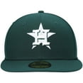 thumbnail image 2 of Men's New Era Green Houston Astros White Logo 59FIFTY Fitted Hat, 2 of 4