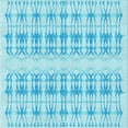 thumbnail image 1 of Ahgly Company Machine Washable Indoor Square Transitional Tron Blue Area Rugs, 4' Square, 1 of 7