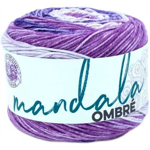 Lion Brand Yarn Mandala Ombre Chi Ombre Cake Medium Acrylic Multi-color Yarn