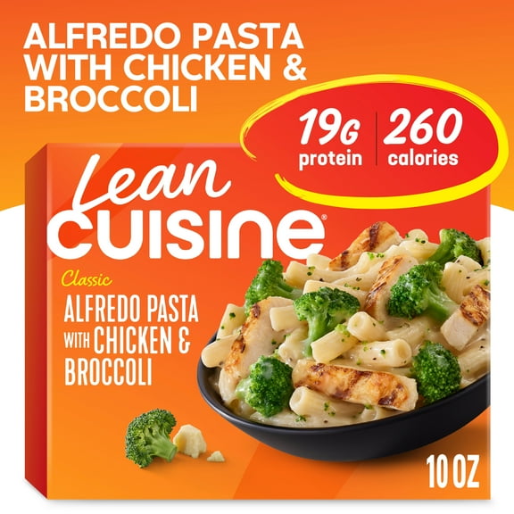 Lean Cuisine Chicken Alfredo Pasta with Broccoli Microwave Meals for Lunch or Dinner, 10 oz (Frozen)
