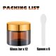 thumbnail image 5 of Frascos de cristal para crema Lil Ray, 60 ml, con tapa dorada, color ámbar (12 unidades), 5 of 6