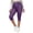 Purple, variant on Qiopertar Women's Casual Printed Pants High Waisted Elastic Waist Stretchy Jeggings with Pockets Calf Hem Slim Fit Imitation Denim Pants, Purple XL