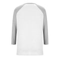 thumbnail image 6 of CheerKidz Women's Patchwork Design 3/4 Sleeve V-Neck Pullover Blouse Unique Shoulder Detail Fashion Tops Casual T-Shirt for Stylish Outfits(Gray,M), 6 of 7