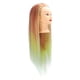 thumbnail image 3 of Cabeza de Maniquí de pelo sintético de alta temperatura, modelo para entrenamiento de peluquería portátil y ligero, 3 of 14